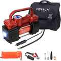 Portable Digital Car Tire Inflator 150Psi Auto Shut-Off Double Cylinders 12V Air Compressor Pump with LED Light (RED) S54281