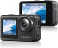 4K30FPS 20MP WiFi Action Camera with Touch Screen EIS 2.0 Remote Control 131 Feet Underwater Camera with 2X 1350mAh Batteries F6568