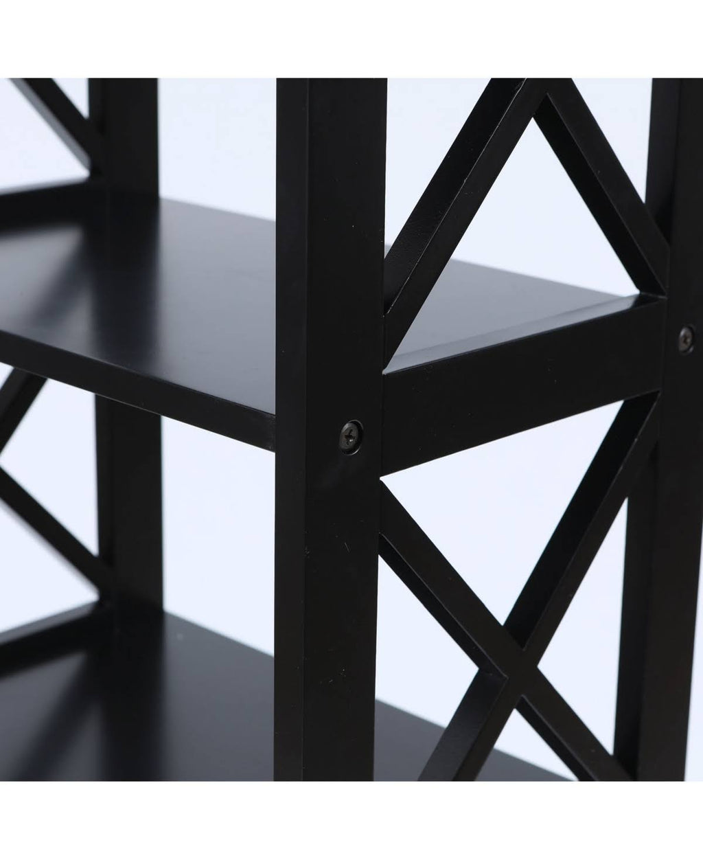 Black 4-Tier Bookcase Y535