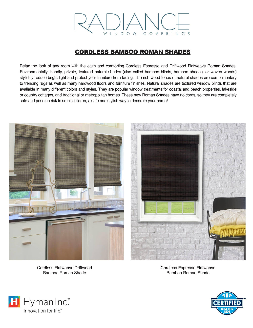 Cordless Roman Shade 41x64 V4738