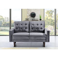 Grey Velvet Tufted Loveseat M76899