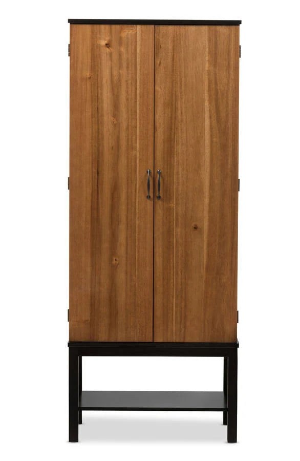 Walnut and Wenge Brown Home Bar Cabinet I916