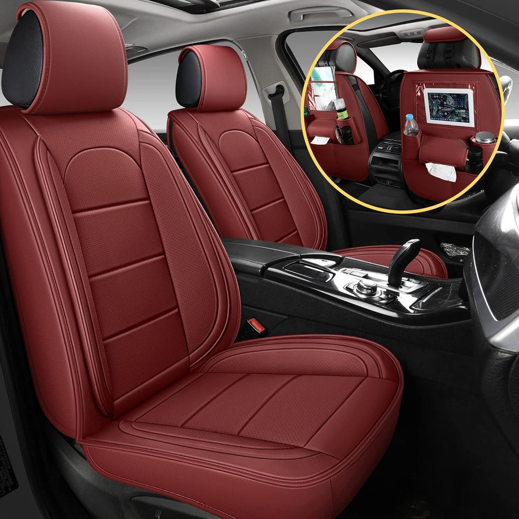 Black&Grey Leather Car Seat Covers Full Set H978895