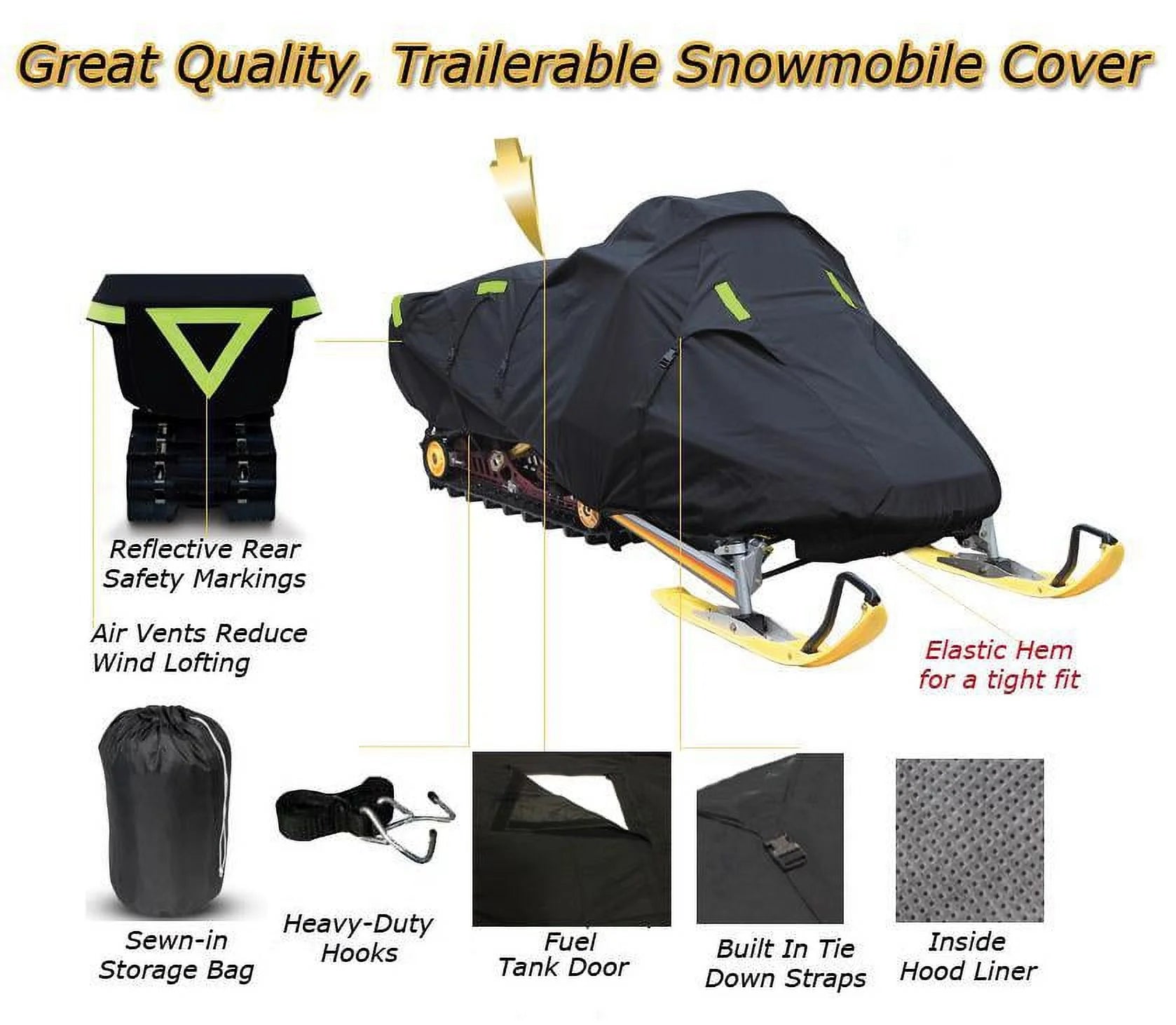 Trailerable 600 Denier Snowmobile Cover P558375