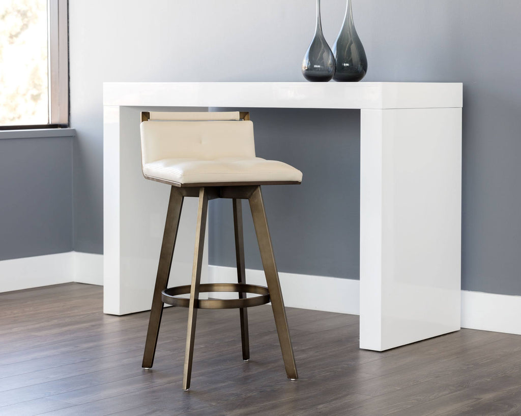 Cream Swivel Bar Stool S638015