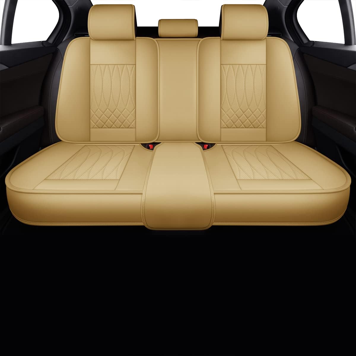Black Leatherette Universal Full Set Seat Covers W765951