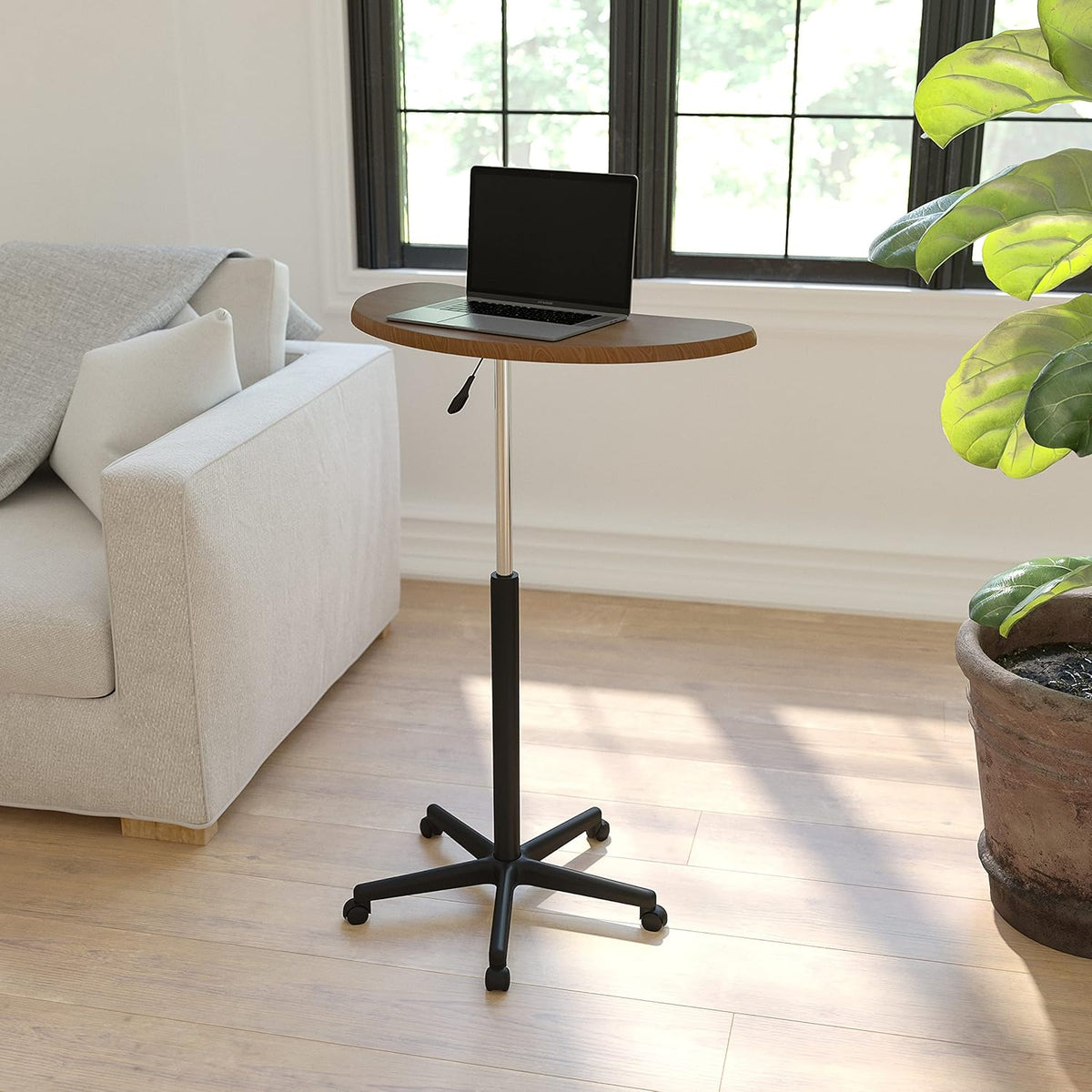 Black Sit to Stand Mobile Laptop Computer Desk Pack of 2 S579952