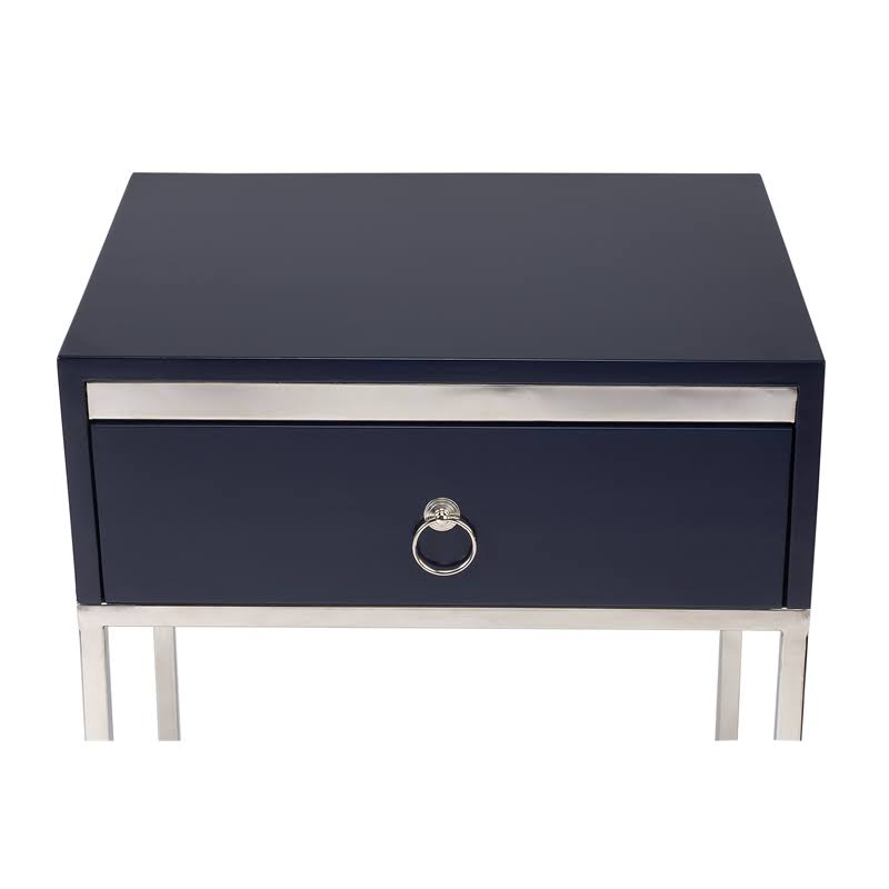 Blue & Silver End Table M685