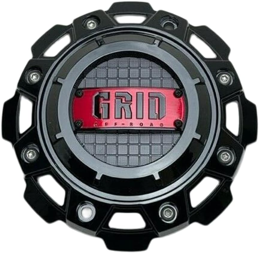Gloss Black Red Logo Wheel Center Cap Pack of 2 V7648