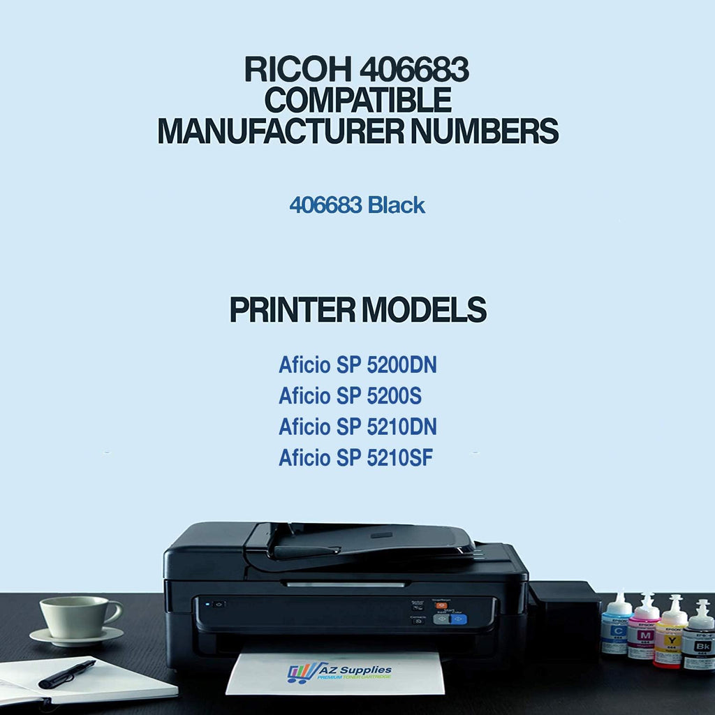 Compatible Toner Cartridge for Ricoh Aficio SP 5200DN (Black - 1 Pack) V760767