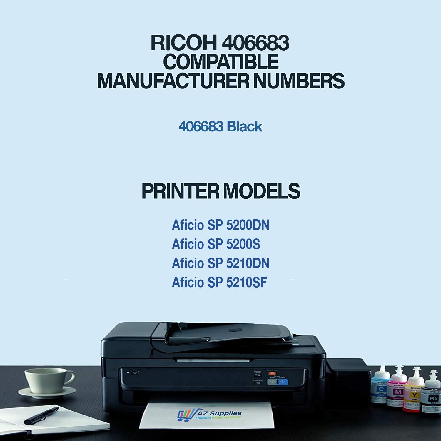 Compatible Toner Cartridge for Ricoh Aficio SP 5200DN (Black - 1 Pack) V760767