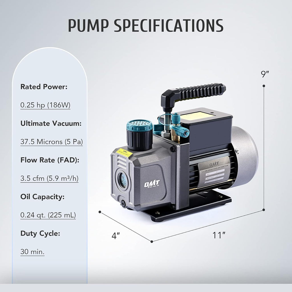 Vacuum Chamber Kit with 3.5cfm Pump, 1.5 Gallon, 38 Micron, 5.7L R4989
