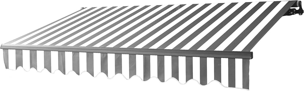 Motorized Retractable Patio Canopy Awning 10 x 8 Feet Gray E6305