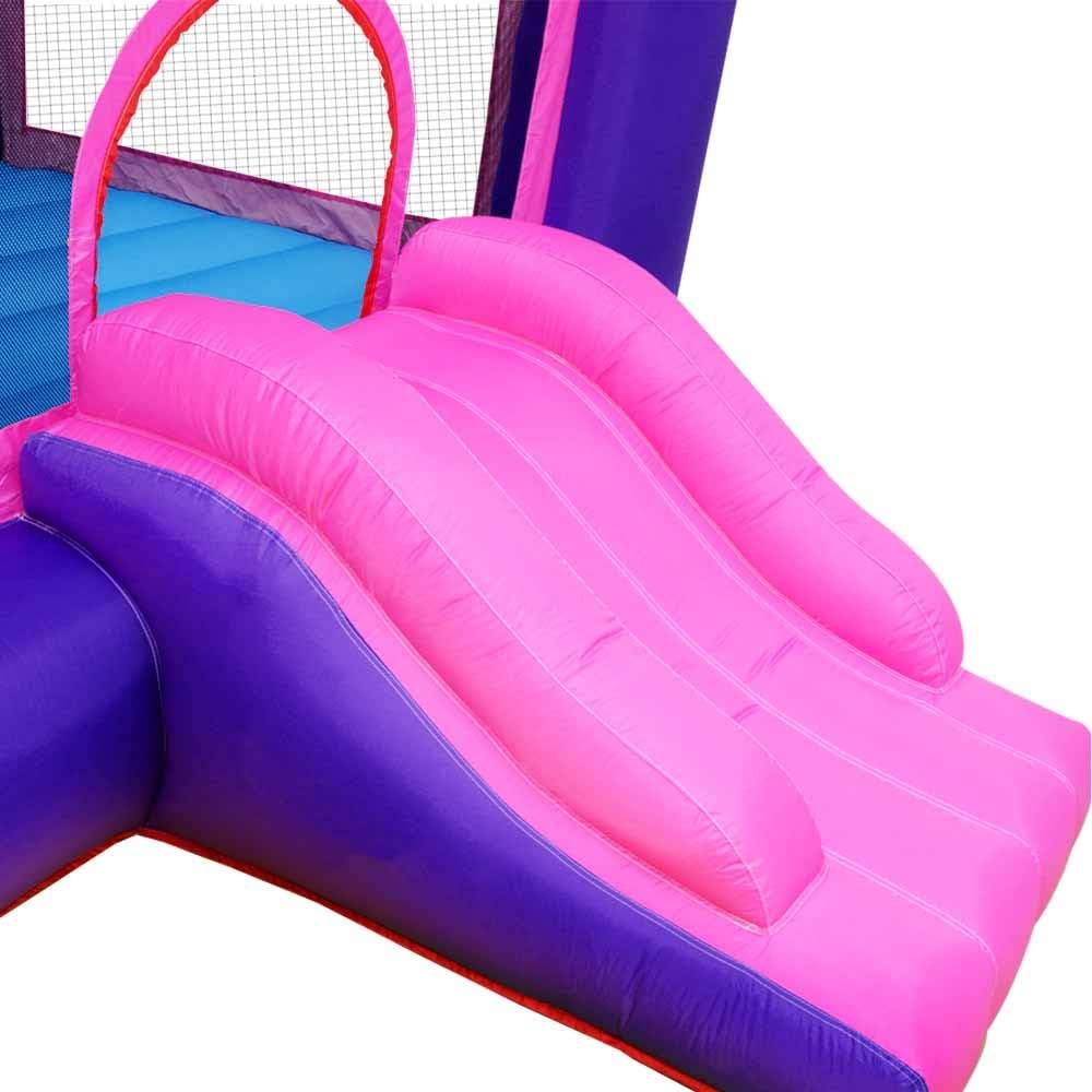 Inflatable Pink Bouncy Castle House with Air Blower W6939
