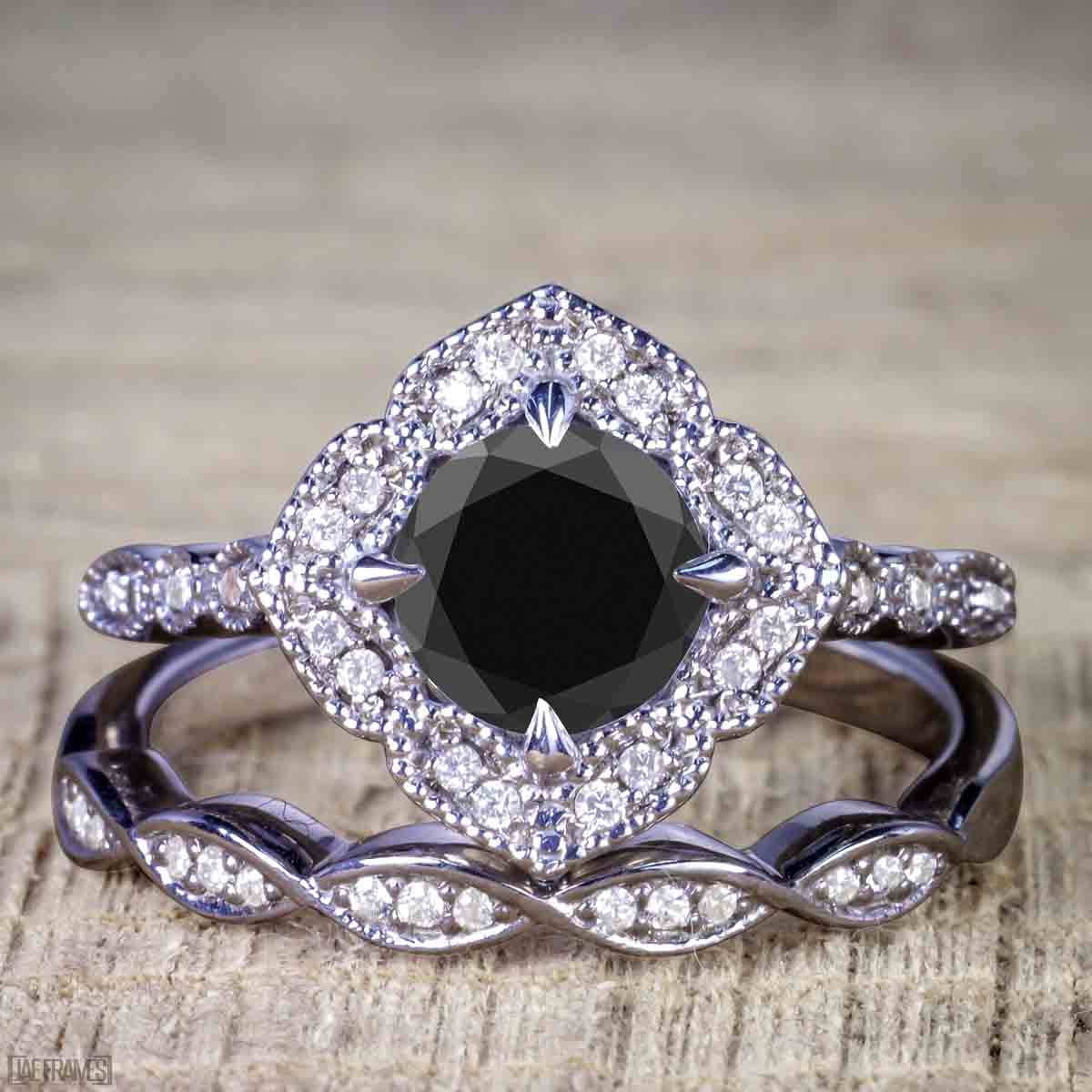 Black Diamond 3pcs Ring Set A8401