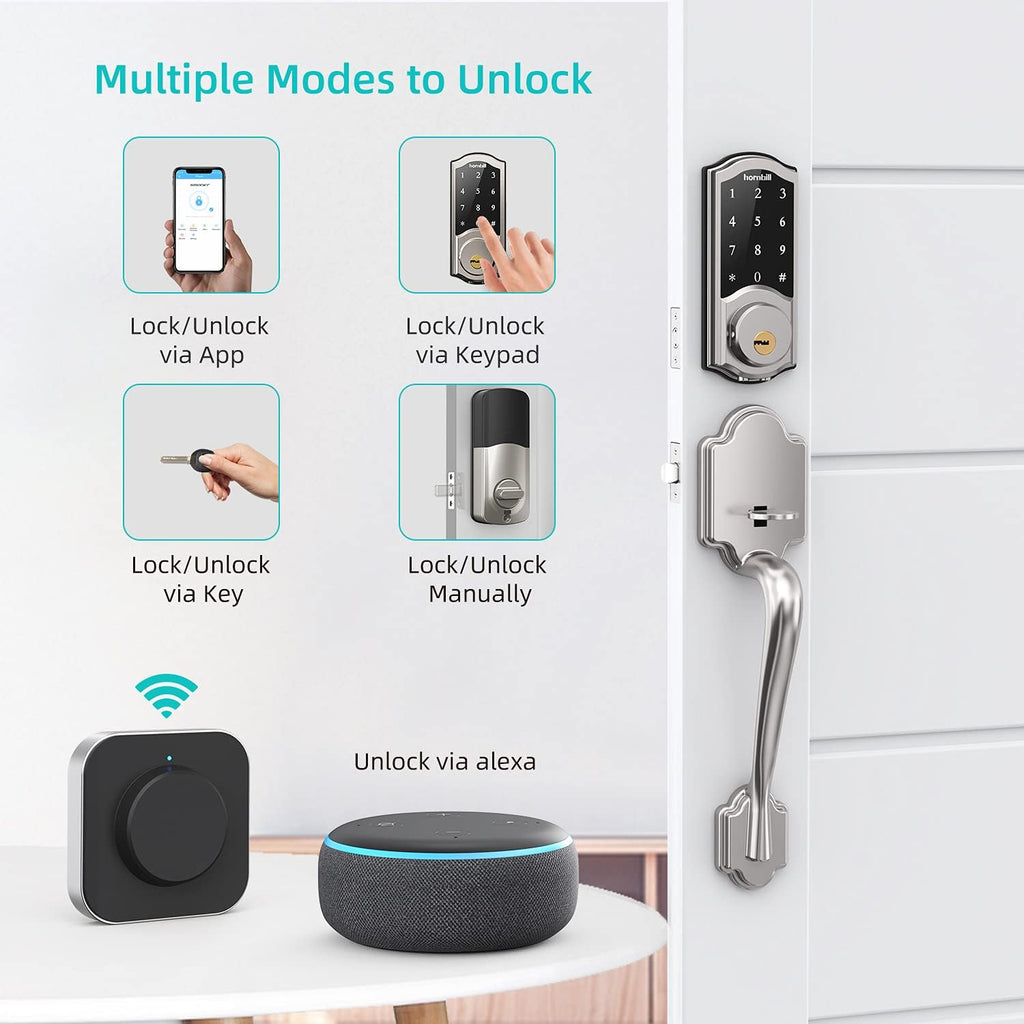 Smart Locks Deadbolt with Keypad, Bluetooth Electronic Touchscreen Auto Code Lock Y39447