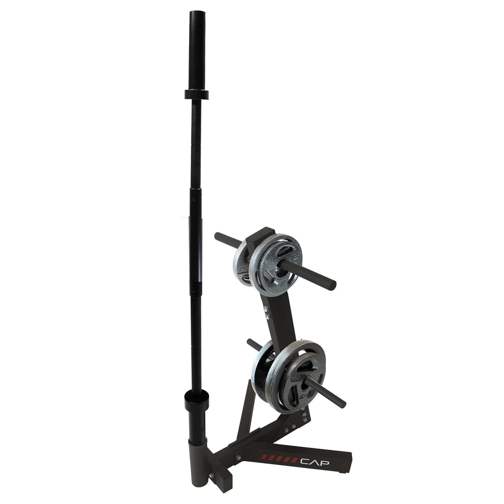 Hybrid Olympic and Standard Weight Plate Storage Rack U74247