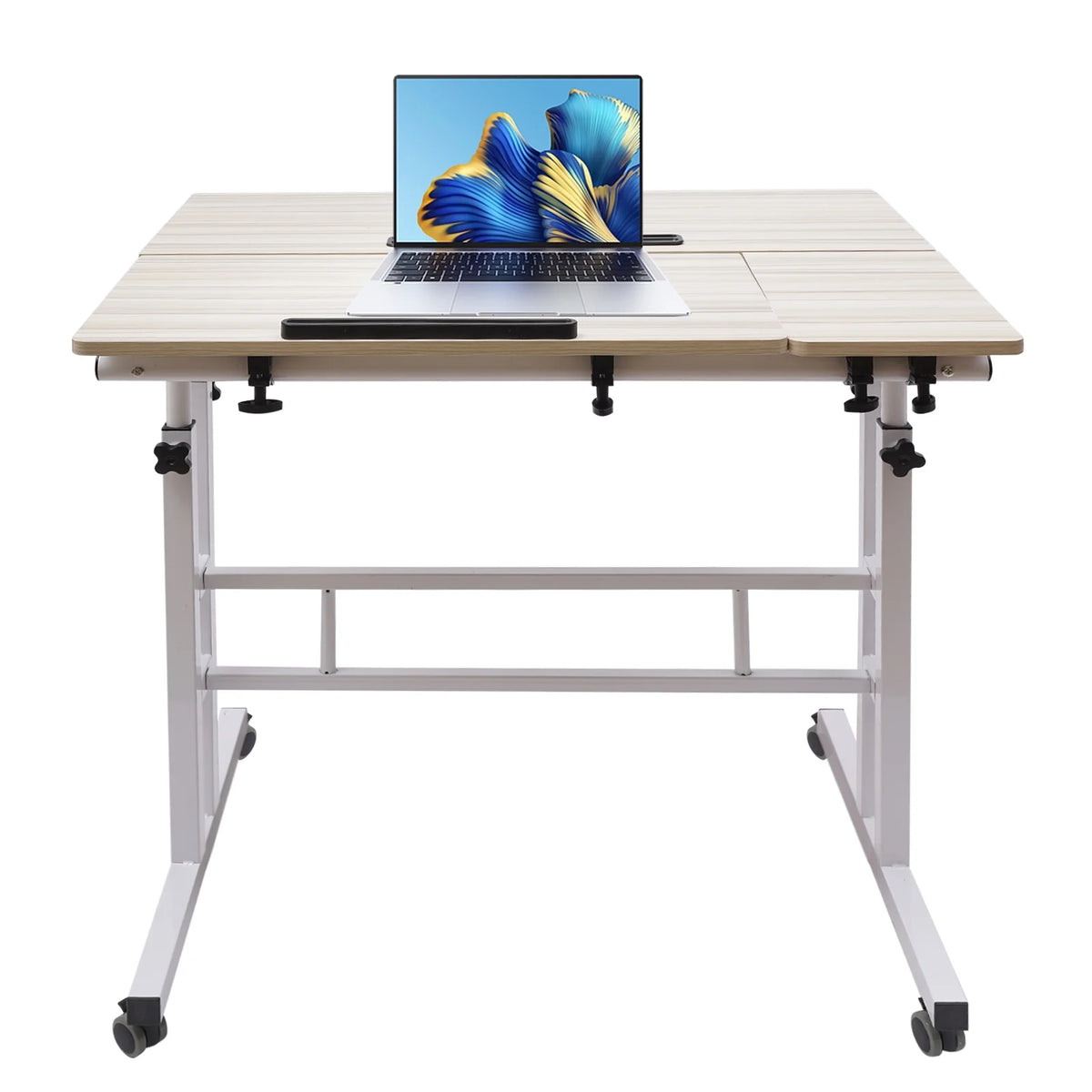 Adjustable Mobile Stand Up Desk with Footrest W621
