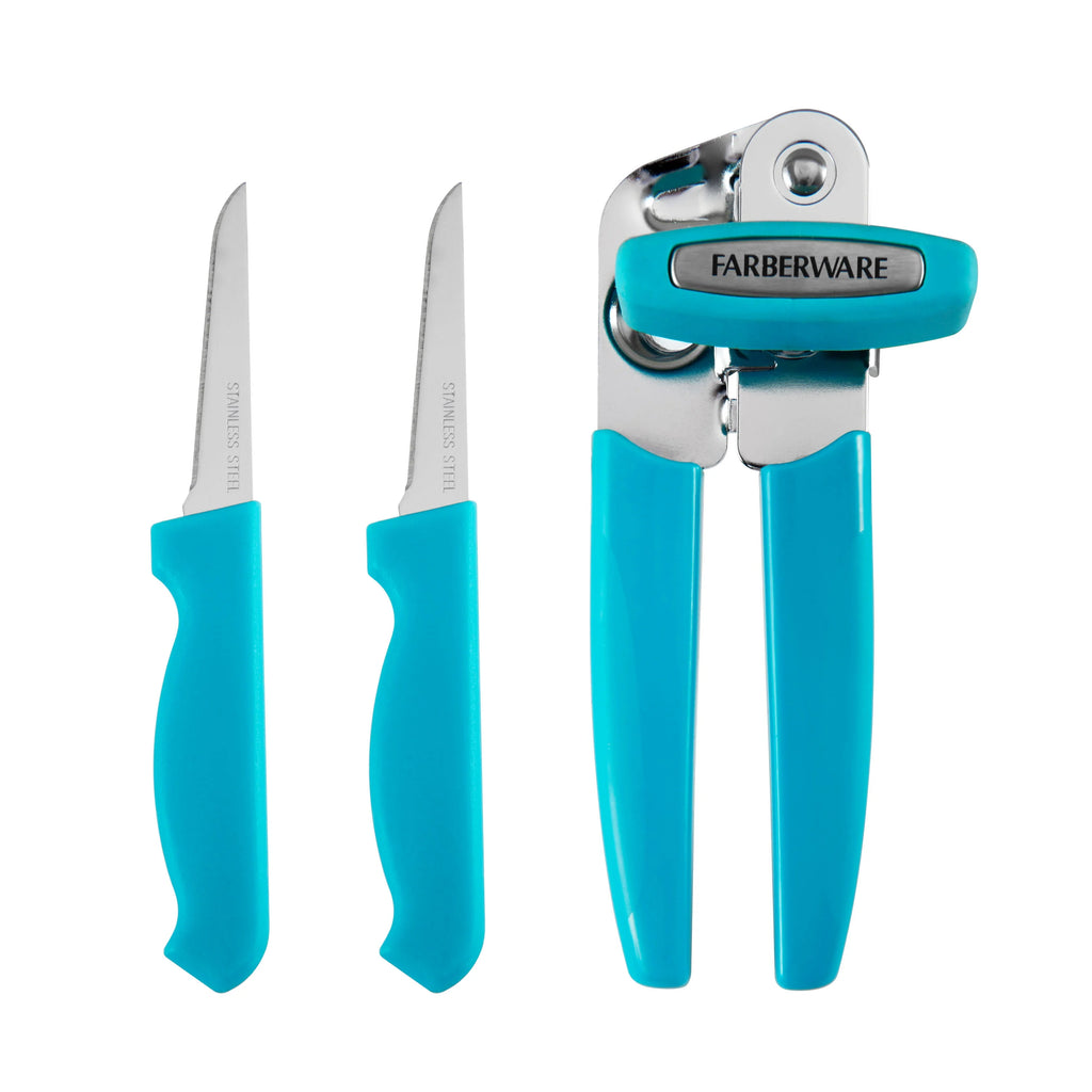 18-Piece Aqua Kitchen Tool and Gadget Caddy Set Y64072