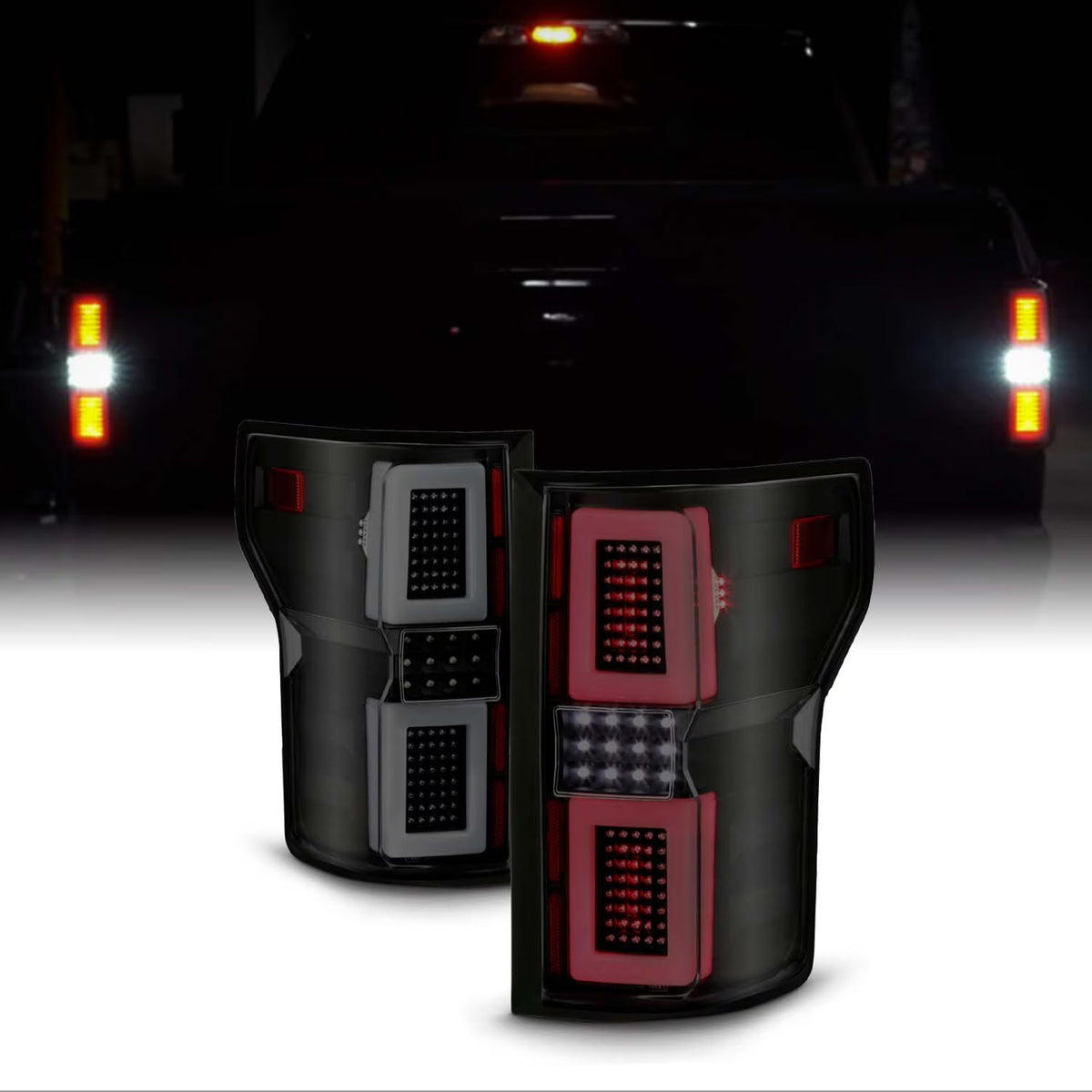 Black Smoked Sequential Tail Lights Pair Y66023