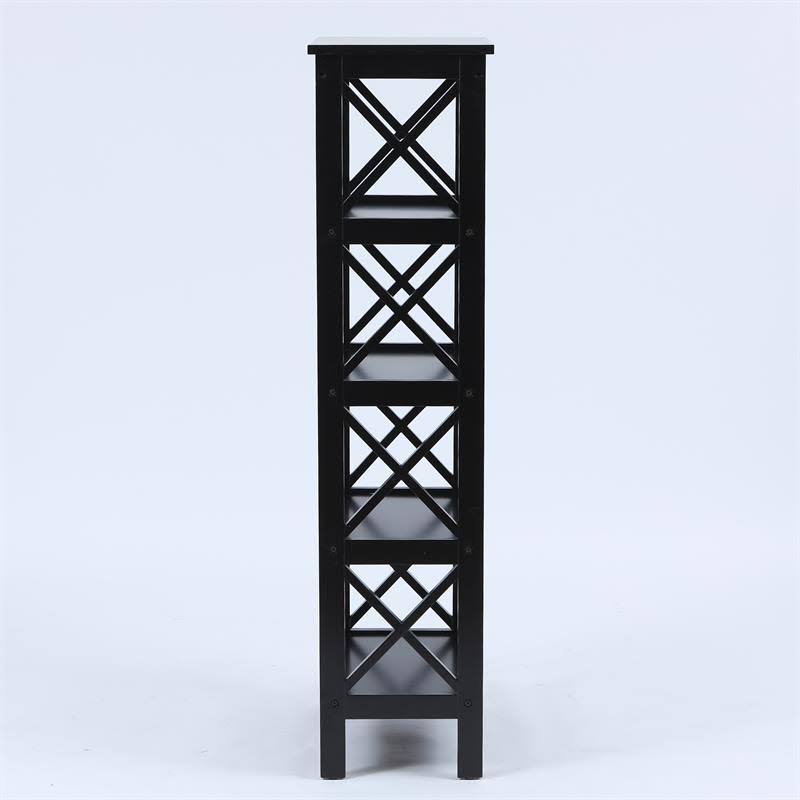 Black 4-Tier Bookcase Y535