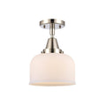 Large Bell 8 inch Flush Mount in Polished Nickel G40879