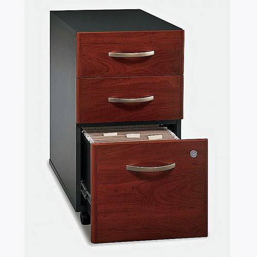 Natural Cherry 3-Drawer Mobile File F784