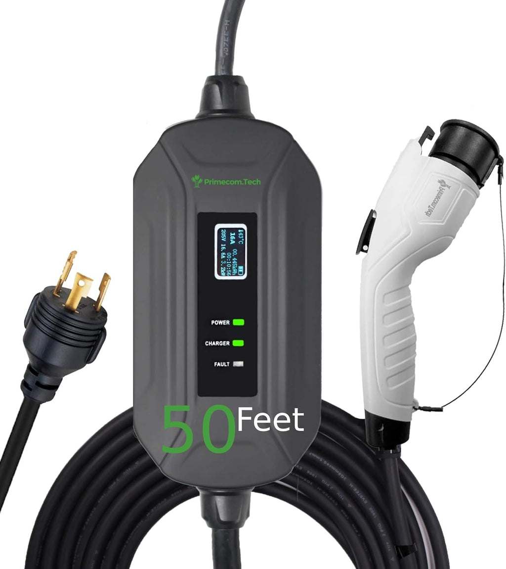 Portable Level 2 EV Charger, 16Amp, 30 Feet Lengths U508142