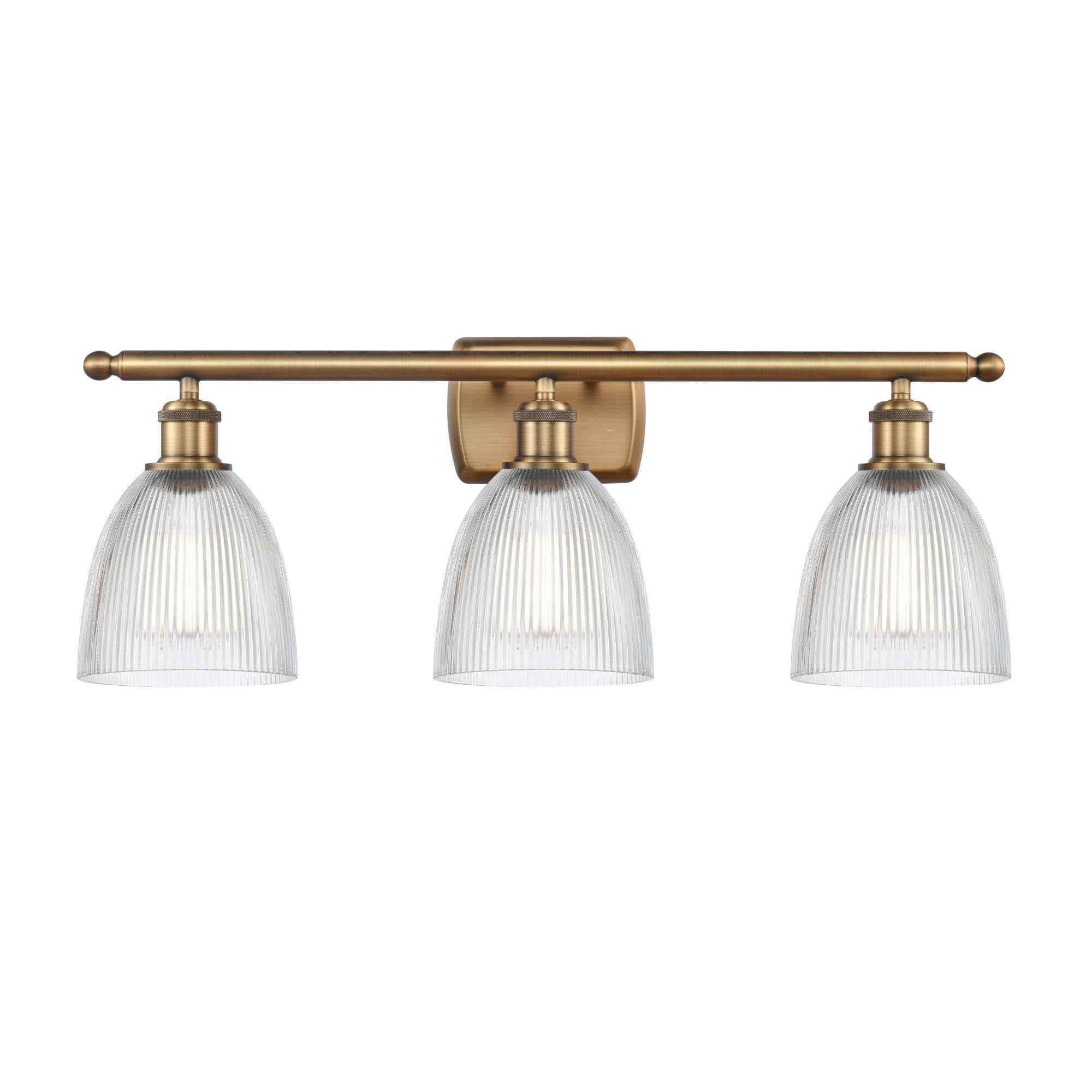 Brushed Brass 3 Light Bath Vanity Light H355