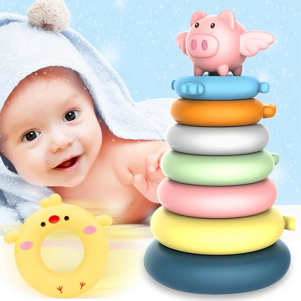 7 Pcs Soft Stacking Rings Toy M336