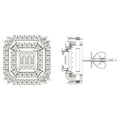 Sterling Silver Diamond Stud Earrings I3274