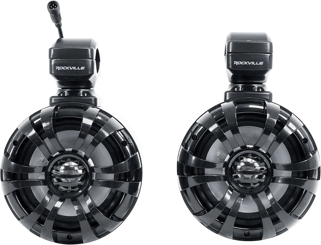 5.25" 250w Metal Marine Wakeboard LED Tower Speakers R616398