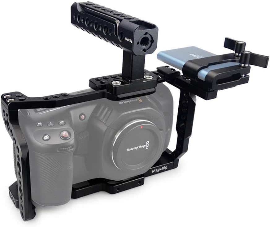 BMPCC 4K & 6K Cage with Rotating NATO Handle, T5 SSD Mount S71599