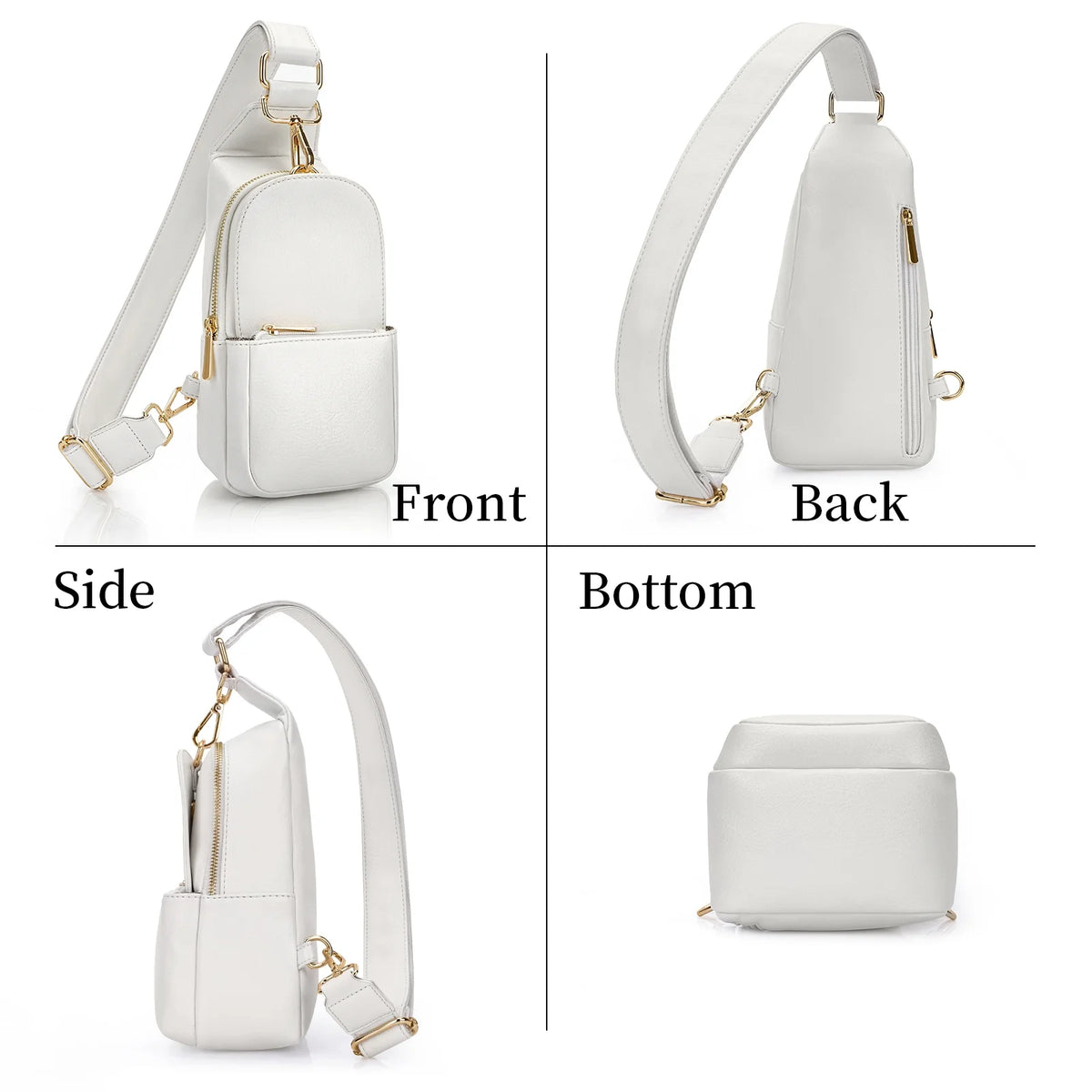 Women Chest Bag Sling Bag Small Crossbody PU Leather Shoulder Backpack D47434