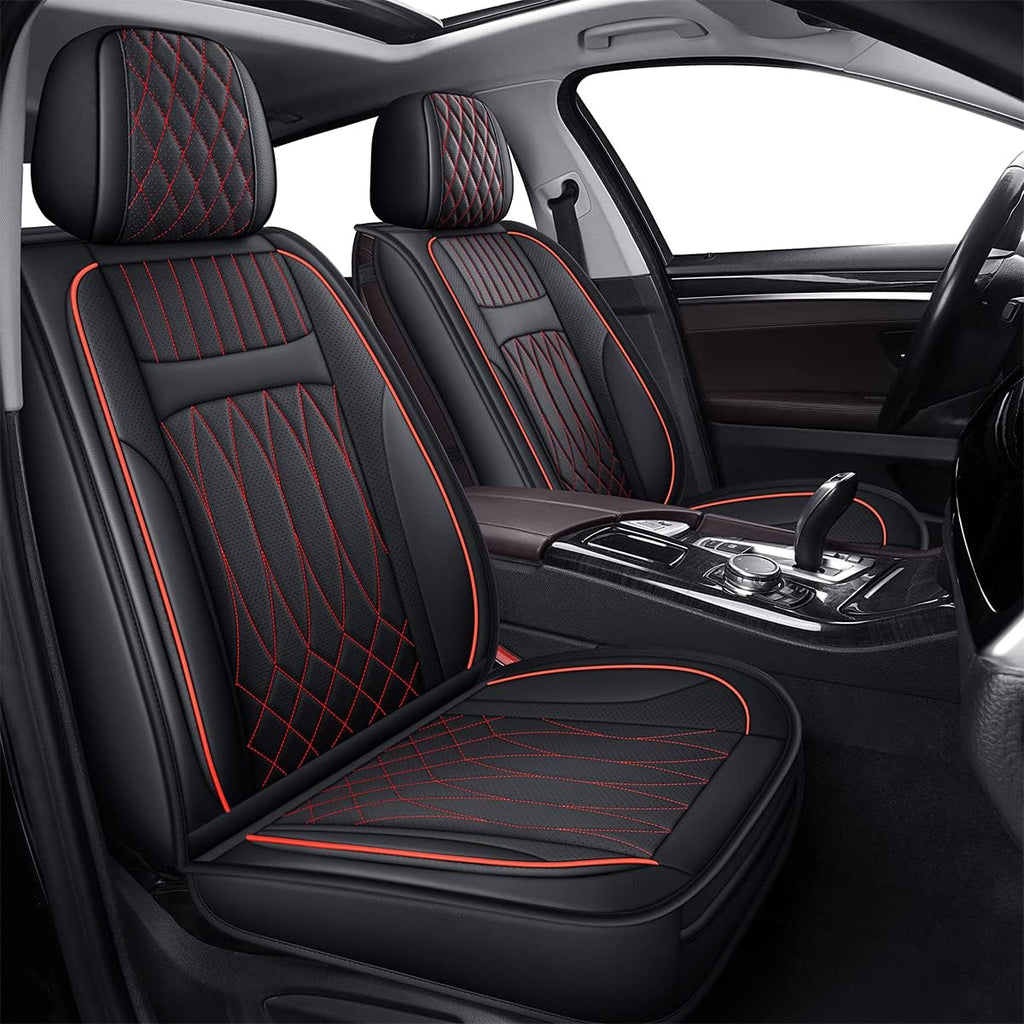 Black Leatherette Universal Full Set Seat Covers W765951