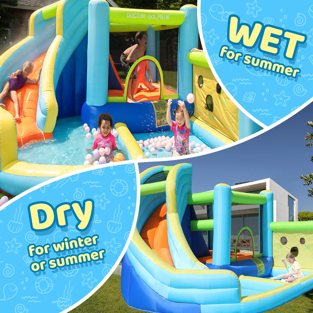 Inflatable Water Park Bounce House with Blower X121