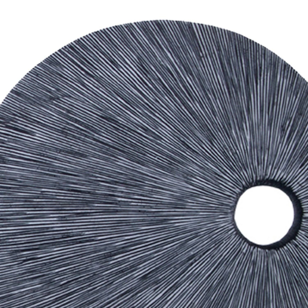 Medium Gray Round Sandstone Wall Decor N38976