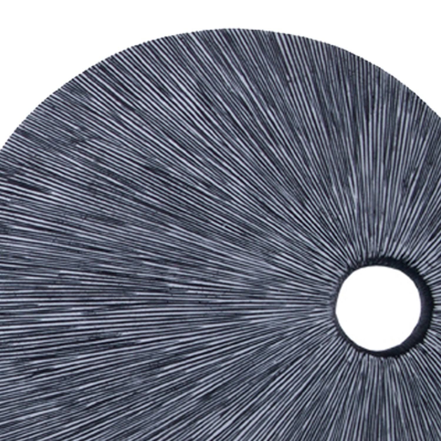 Medium Gray Round Sandstone Wall Decor N38976