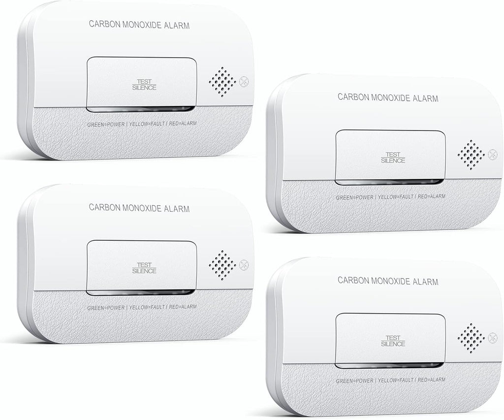 4 Packs Carbon Monoxide Alarm with Test Button Z27270