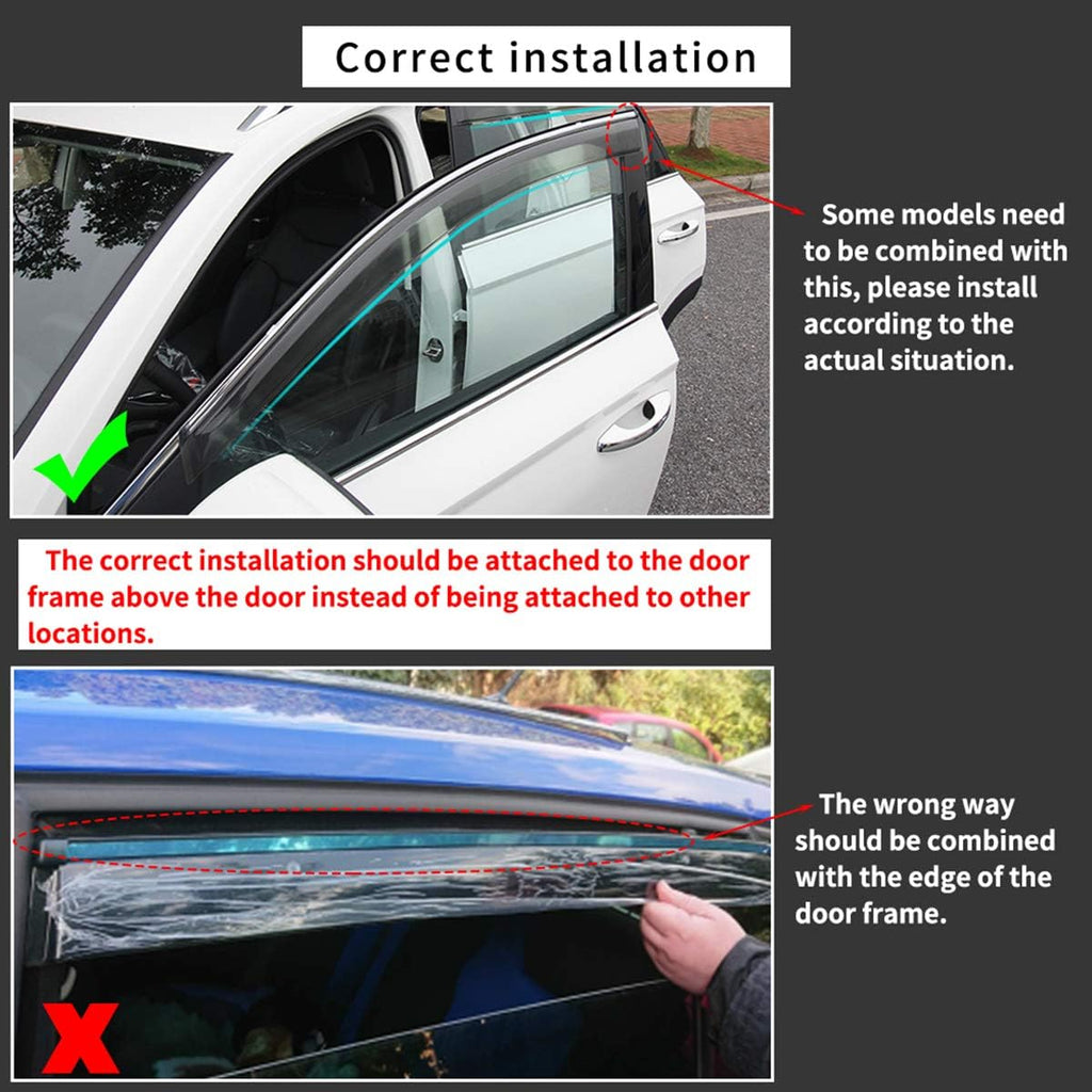 Smoke Tape-On Outside Window Deflectors Pack of 2 D74997