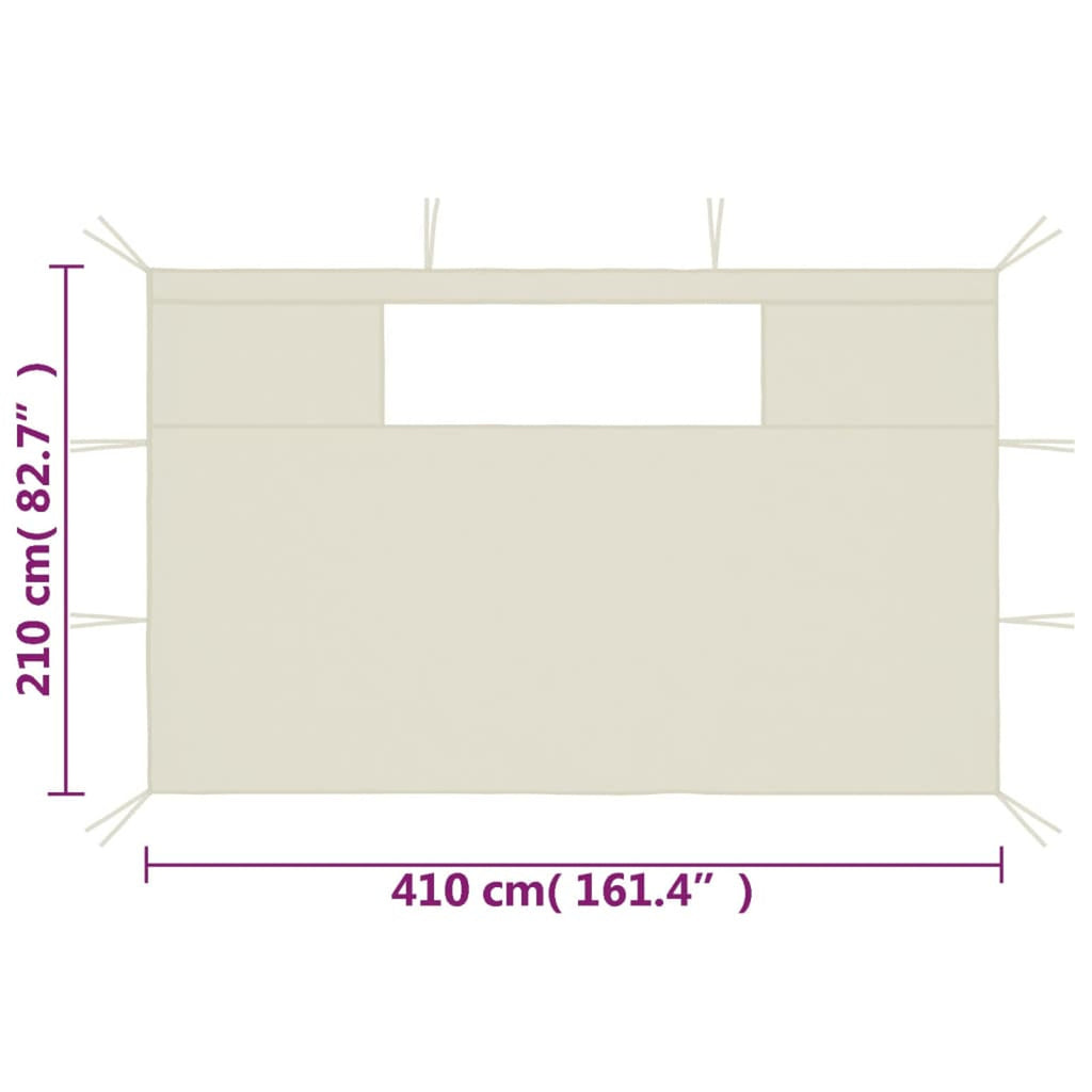 Gazebo Sidewalls with Windows 2 pcs I28349