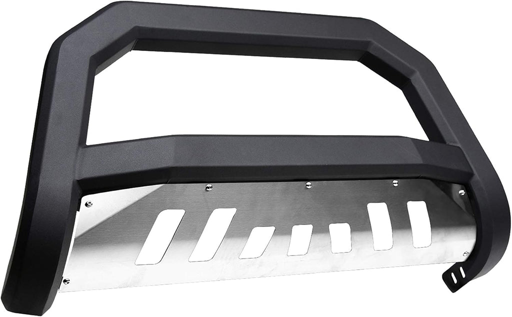 Matte Black Bull Bar with Aluminum Skid Plate H657