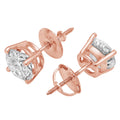 18K Rose Gold Diamond Stud Earrings Z65959