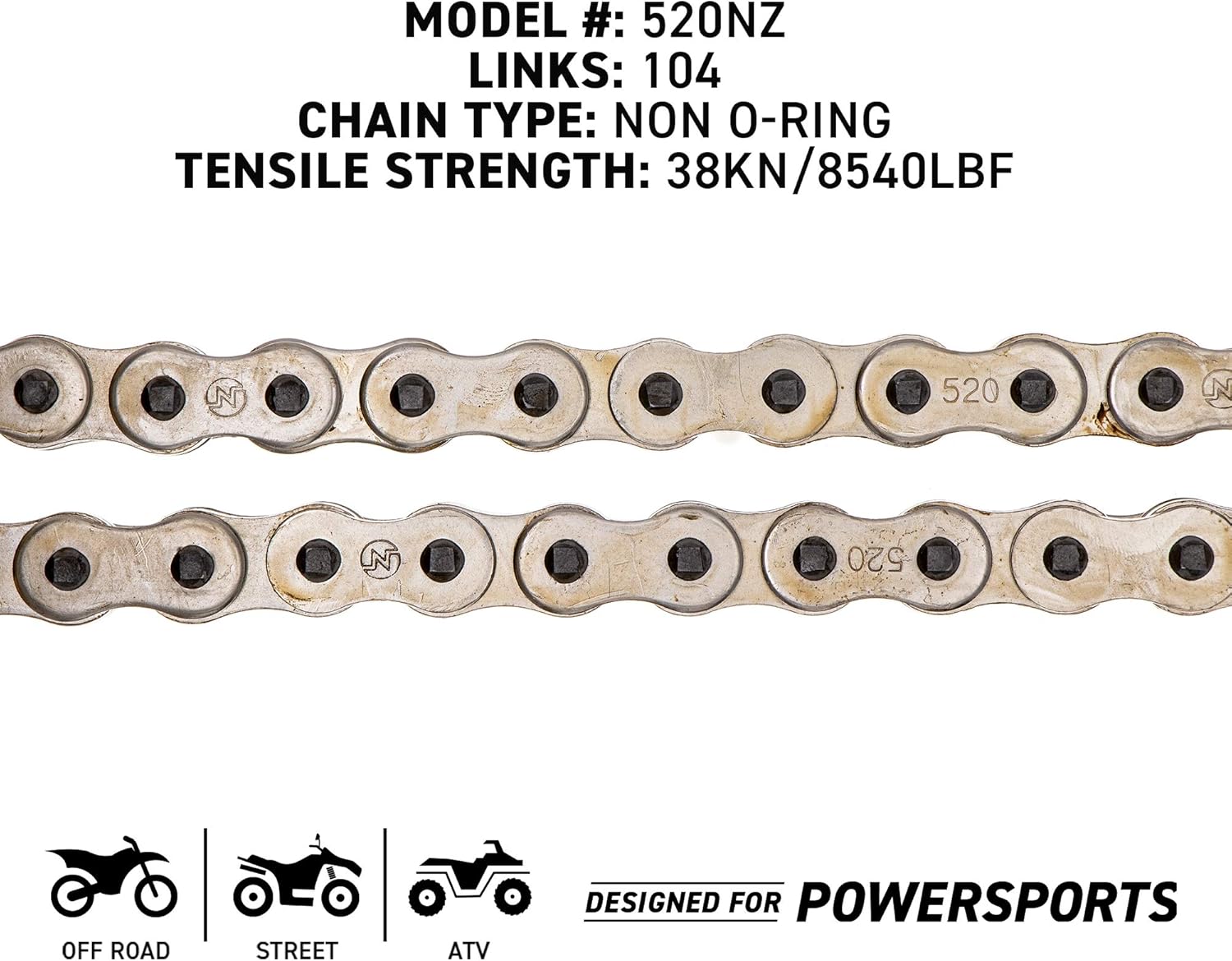 Drive Sprocket Chain Combo 13 Tooth 42 Tooth 520NZ Standard 104 Links Pack of 2 P84325