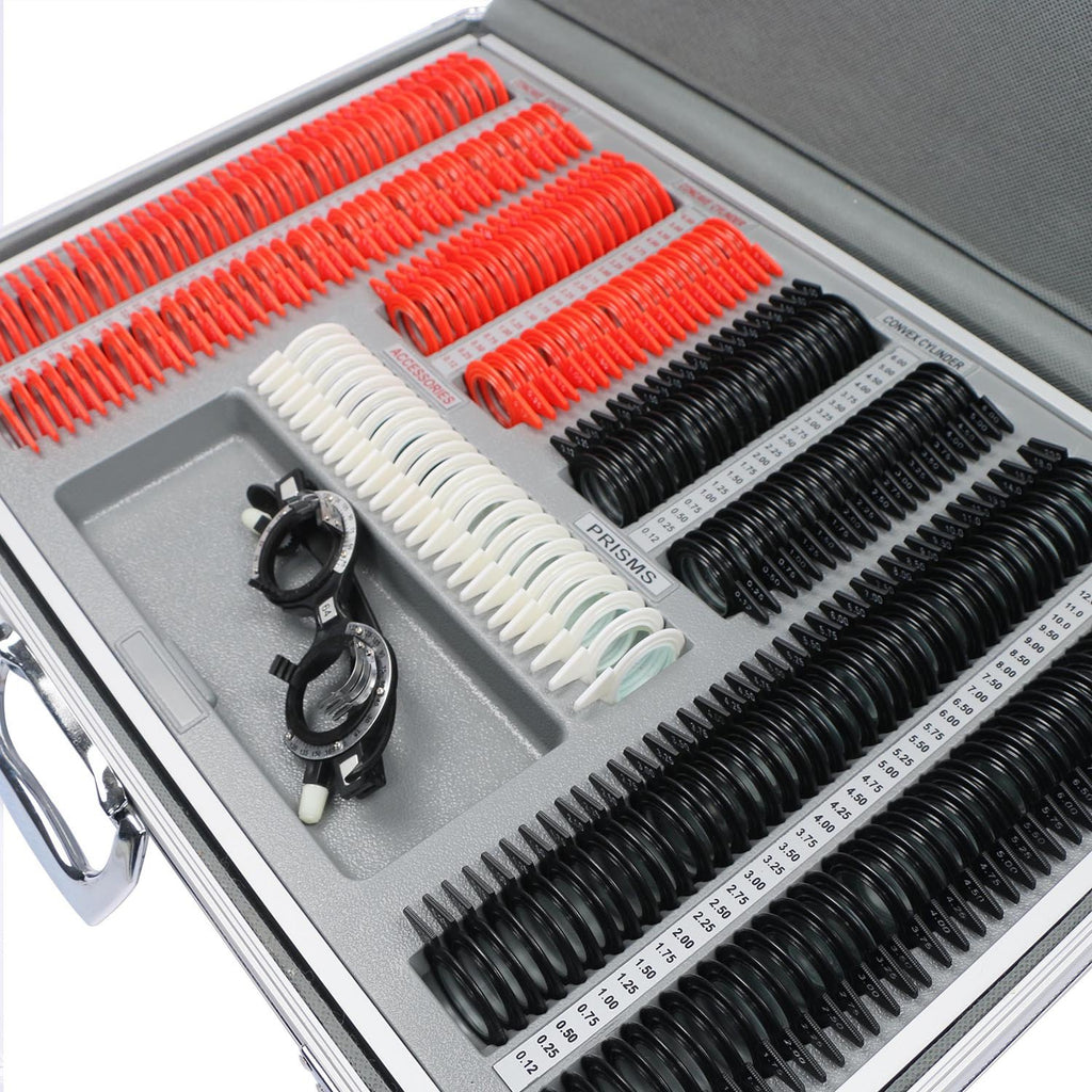 266 pcs Optical Trial Lens Set Plastic Rim Aluminium Case N895012