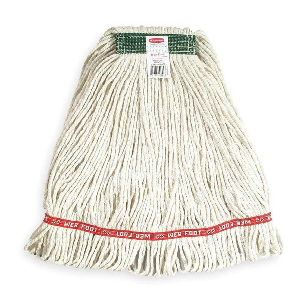 Cotton/Synthetic Wet Mop, White, Medium, 6/Carton N982