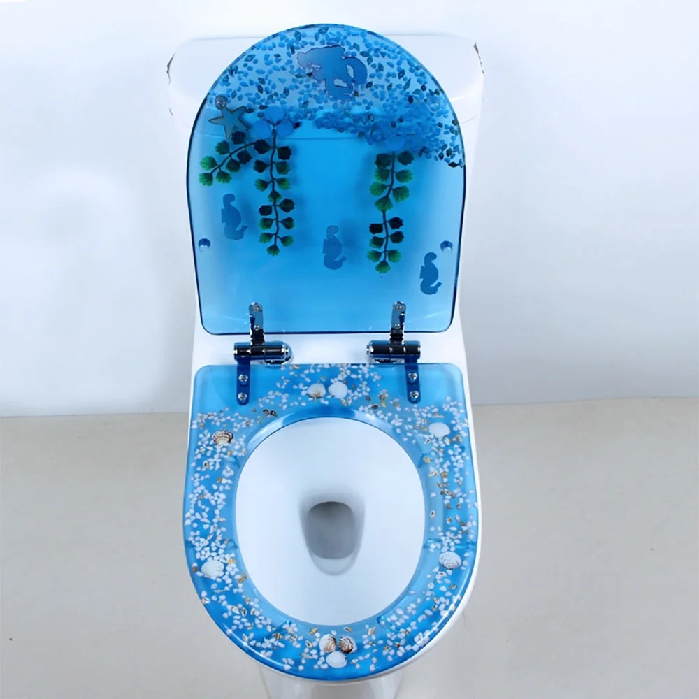 Elongated Resin Toilet Seat with Silent Close Hinges M5270