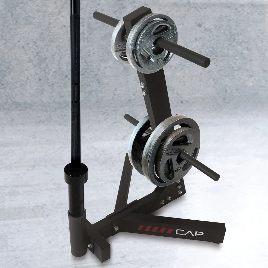 Hybrid Olympic and Standard Weight Plate Storage Rack U74247