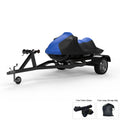 Jet Ski Cover Blue Black Trailerable with Trailer Straps and Storage Bag H7103