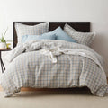 Multi Plaid Organic Flannel Full Duvet Cover Y41342